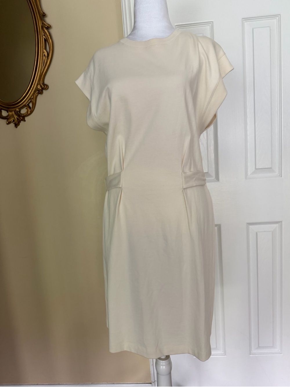 Vince Women's Short Sleeve Tie
Waist Dress neutral ivory Peruvian Cotton M - Picture 7 of 10